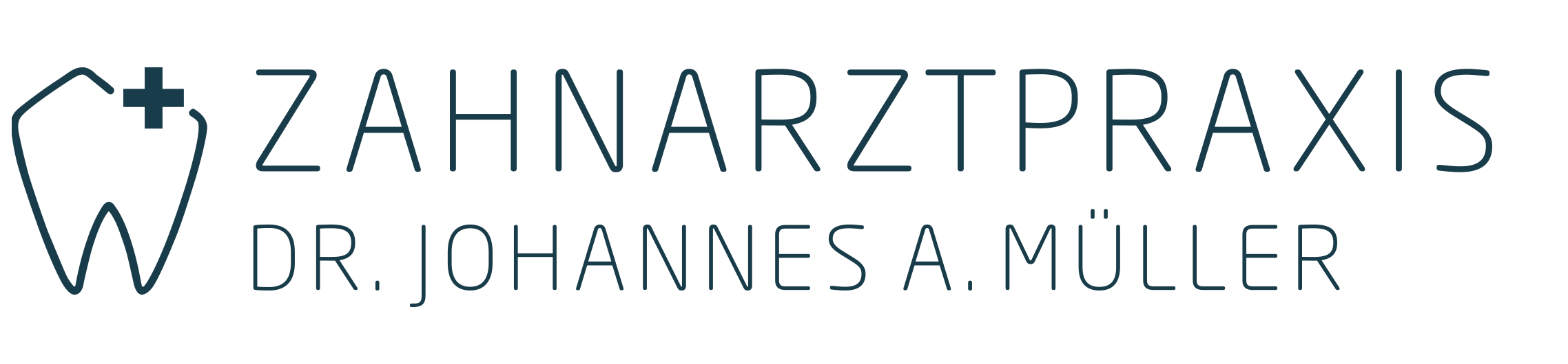 Zahnarzt Logo mit Schrift